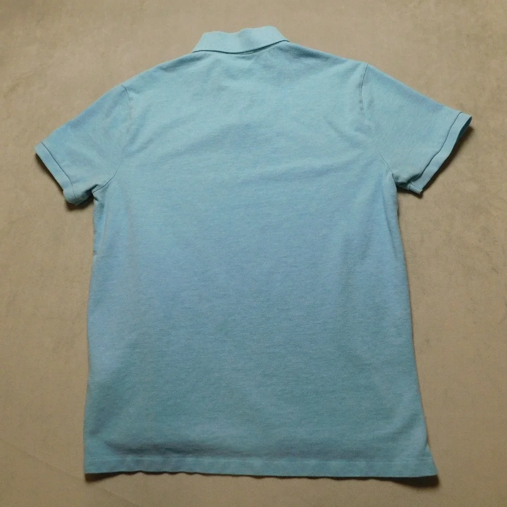 Polo Ralph Lauren Mens Light Blue Heather Short Sleeve Polo Shirt Large Pony‎